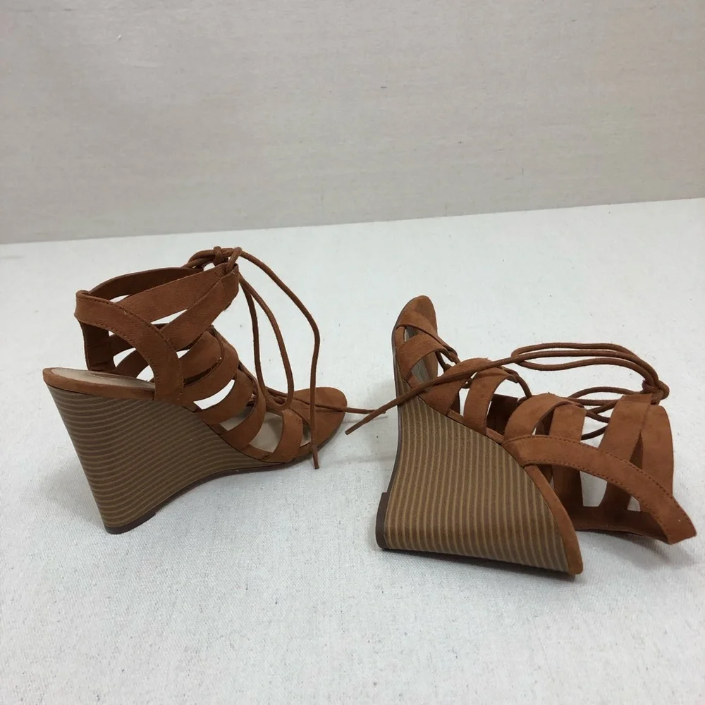 Forever 21 Brown Lace up Wedges
